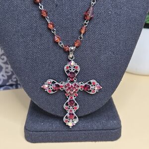 Ornate Cross Pendant Necklace